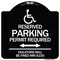 Signmission Connecticut Reserved Parking Permit Required Violators Fined Min $150 Alum, 18" x 18", BW-1818-24659 A-DES-BW-1818-24659 - alternate 1